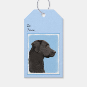 Labrador Retriever Black Painting Original Dog Art Geschenkanhänger