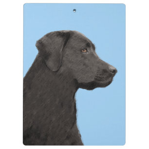 Labrador Retriever Black Painting Original Dog Art Klemmbrett