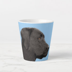 Labrador Retriever Black Painting Original Dog Art Milchtasse