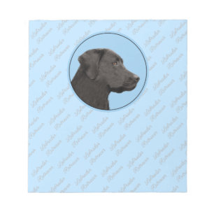 Labrador Retriever Black Painting Original Dog Art Notizblock
