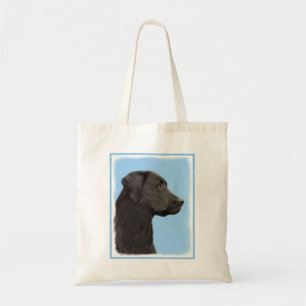 Labrador Retriever Black Painting Original Dog Art Tragetasche