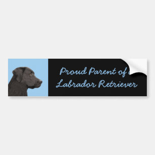 Labrador Retriever Black Painting Original Hund Ar Autoaufkleber