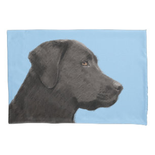 Labrador Retriever Black Painting Original Hund Ar Kissenbezug
