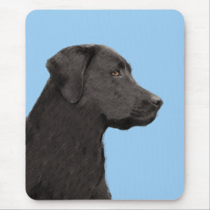 Labrador Retriever Black Painting Original Hund Ar Mousepad