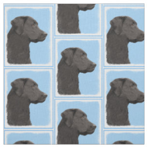 Labrador Retriever Black Painting Original Hund Ar Stoff