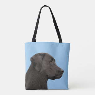 Labrador Retriever Black Painting Original Hund Ar Tasche