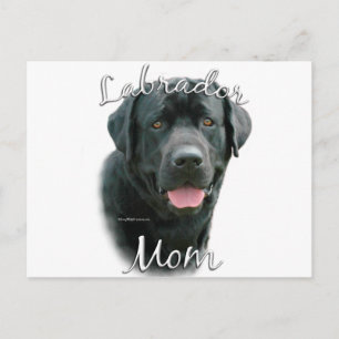 Labrador Retriever (blk) Mama 2 Postkarte