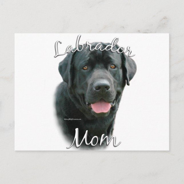 Labrador Retriever (blk) Mama 2 Postkarte (Vorderseite)