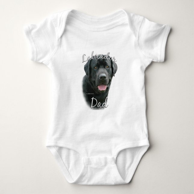 Labrador Retriever (blk) Vater 2 Baby Strampler (Vorderseite)