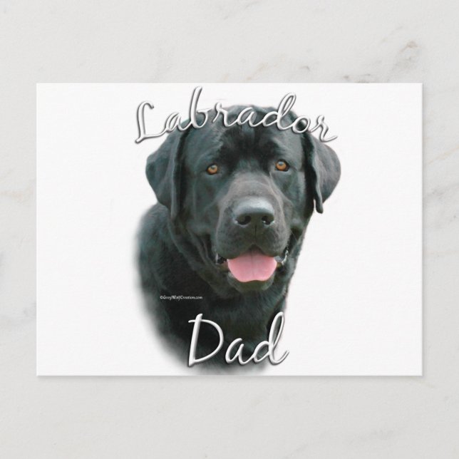 Labrador Retriever (blk) Vater 2 Postkarte (Vorderseite)
