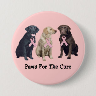 Labrador retriever-Brustkrebs-Knopf Button