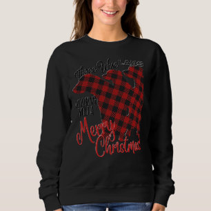 Labrador Retriever Buffalo Kariert Frohe Weihnacht Sweatshirt