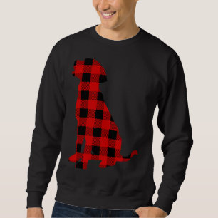 Labrador Retriever Buffalo Karierter Weihnachtshun Sweatshirt