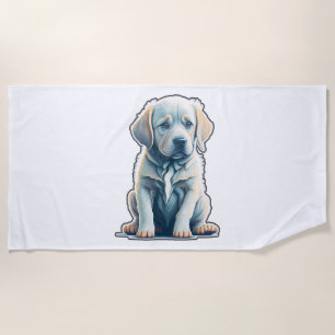 Labrador Retriever Calm Puppy Strandtuch
