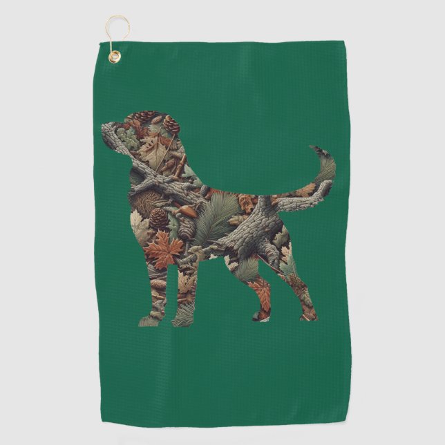 Labrador Retriever Camouflage Golf Towel Golfhandtuch (Vorderseite)