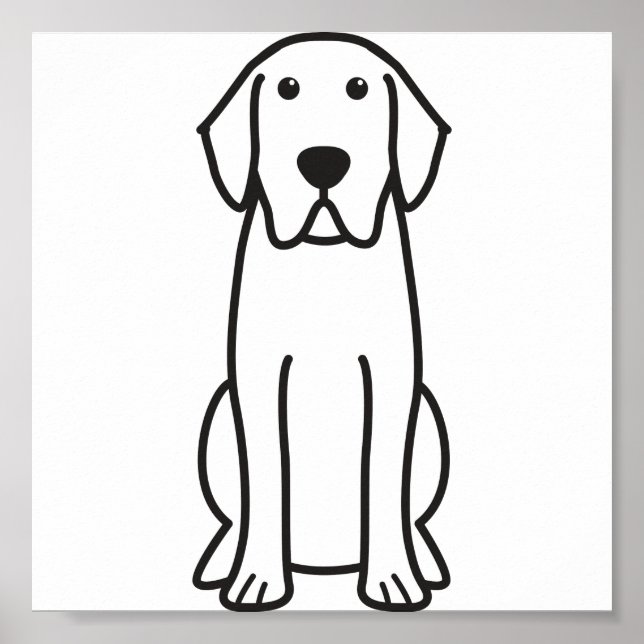 Labrador Retriever Cartoon Poster (Vorne)