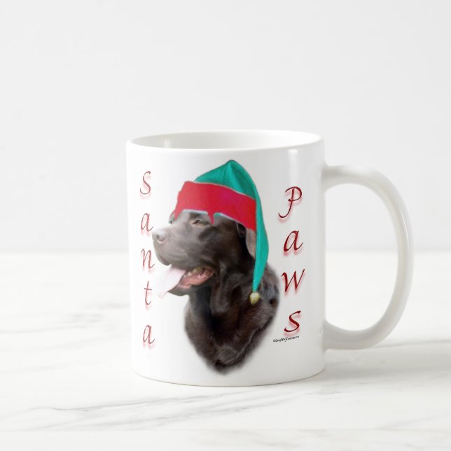 Labrador Retriever (choc) Santa Paws Kaffeetasse (Rechts)