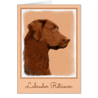 Labrador Retriever (Chocolat) Peinture - Chien Art