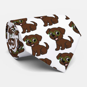 Labrador Retriever Chocolate Lab Cartoon Krawatte