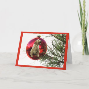 Labrador Retriever Christmas Card Ball Hanging3 Feiertagskarte