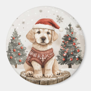 Labrador Retriever Christmas Dog Magnet