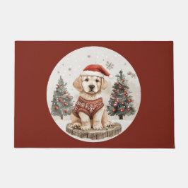 Labrador Retriever Christmas Puppy Fußmatte