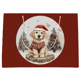 Labrador Retriever Christmas Puppy Große Geschenktüte
