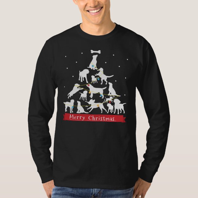 Labrador Retriever Christmas Tree For Labrador Ret T-Shirt (Vorderseite)