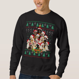 Labrador Retriever Christmas Tree Ugly Sweater Sweatshirt