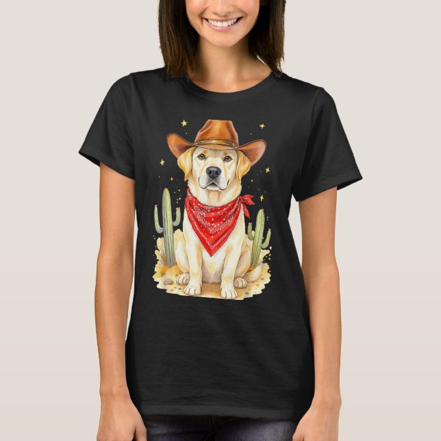 Labrador Retriever Cowboy Dog Western Llabrador Co T-Shirt (Vorderseite)