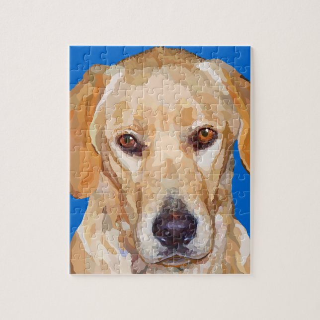 Labrador retriever, das Puzzlespiel malt (Vertikal)