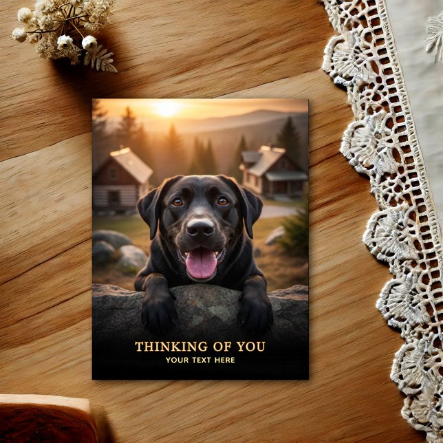 Labrador Retriever denkt an Sie Postkarte (Von Creator hochgeladen)