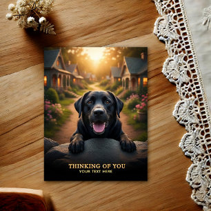 Labrador Retriever denkt an Sie Postkarte