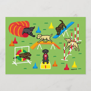 Labrador Retriever Dog Agility Party Einladung
