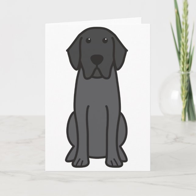 Labrador Retriever Dog Cartoon Karte (Vorderseite)