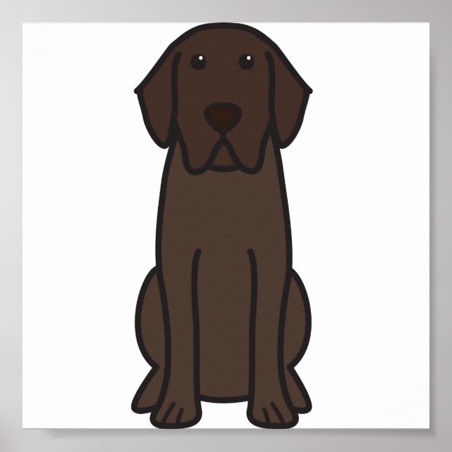 Labrador Retriever Dog Cartoon Poster (Vorne)