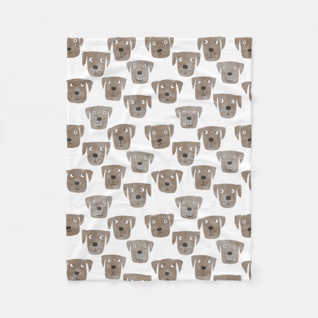 Labrador Retriever Dog Fleecedecke (Vorderseite)