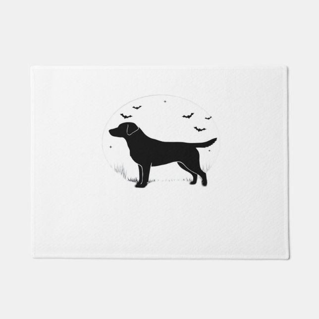 Labrador Retriever Dog - Halloween Moon Silhouette Fußmatte (Vorderseite)