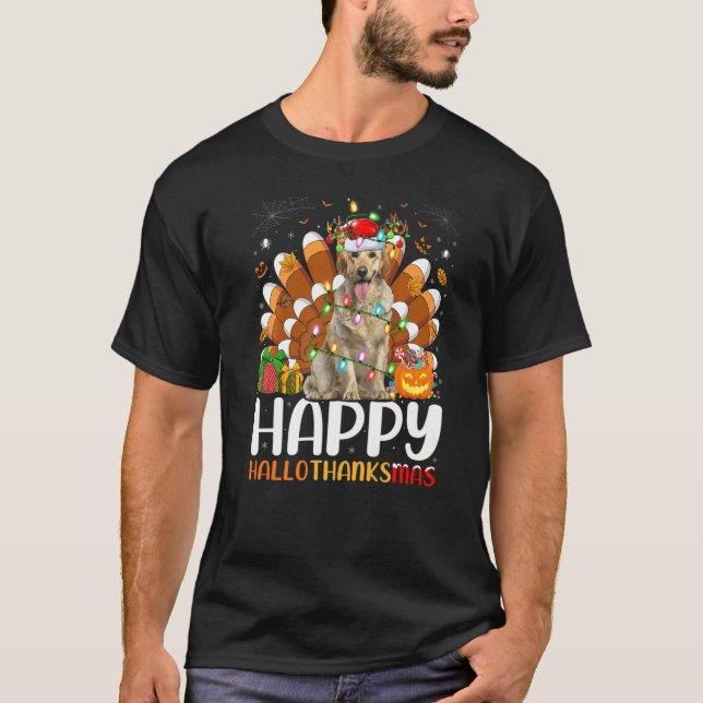 Labrador Retriever Dog Halloween WeihnachtsHallowe T-Shirt (Vorderseite)