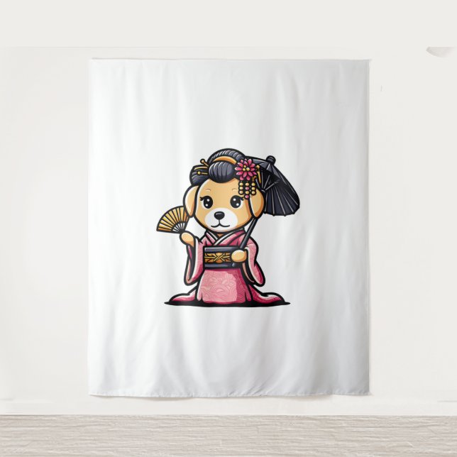 Labrador Retriever Dog Kimono Wandteppich (Vorderseite)