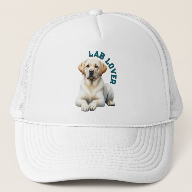 Labrador Retriever Dog Lover Truckerkappe (Vorderseite)