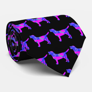 Labrador Retriever Dog Pink Silhouette Schwarzer N Krawatte