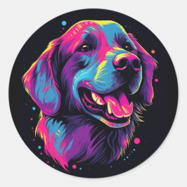 Labrador Retriever Dog Runder Aufkleber