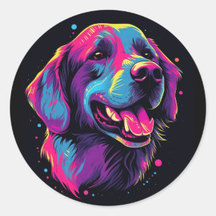Labrador Retriever Dog Runder Aufkleber