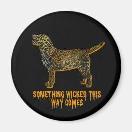 Labrador Retriever Dog Silhouette Fun Halloween Magnet