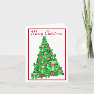 Labrador Retriever Dog Silhouette Weihnachtsbaum Karte