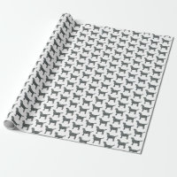Labrador Retriever Dog Silhouette Y&B Grid White