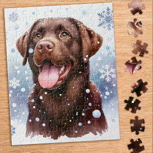 Labrador Retriever Dog Snowflakes Weihnachten