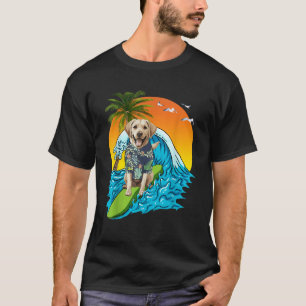 Labrador Retriever Dog Surfing Surfer Hawaii Somme T-Shirt