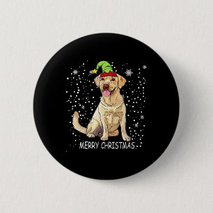 Labrador Retriever Dog Tree Weihnachtssüßer Weihna Button